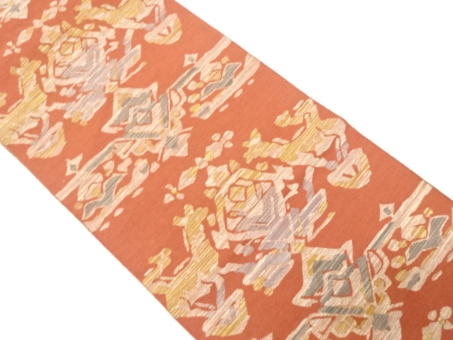 JAPANESE NAGOYA OBI / WOVEN FLORAL PLANTS